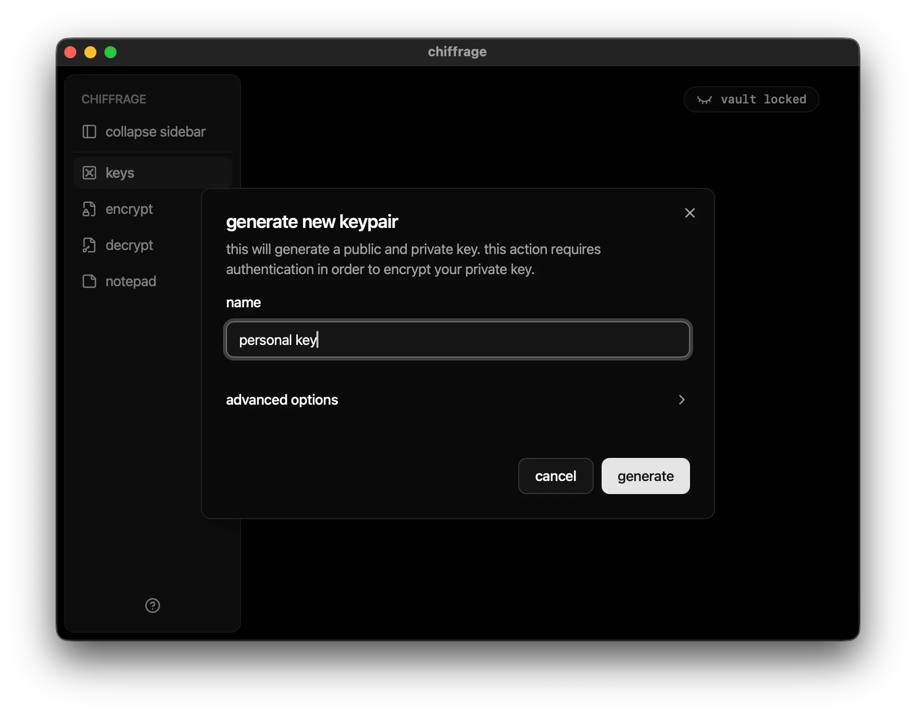 generate key